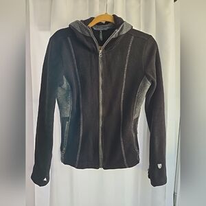 Kuhl Ladies Black And Grey Fleece Jacket Size Small